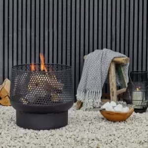 Buttermere Basket Outdoor Fire Pit Black