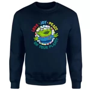 Disney Love, Joy, Peace Christmas Jumper - Navy - L