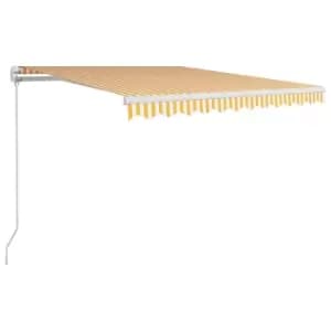 Vidaxl Manual Retractable Awning 300X250cm - Yellow And White