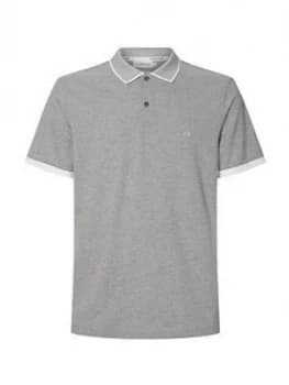 Calvin Klein 2 Tone Logo Pique Polo Shirt