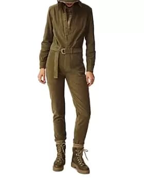 ba & sh Darius Belted Corduroy Jumpsuit