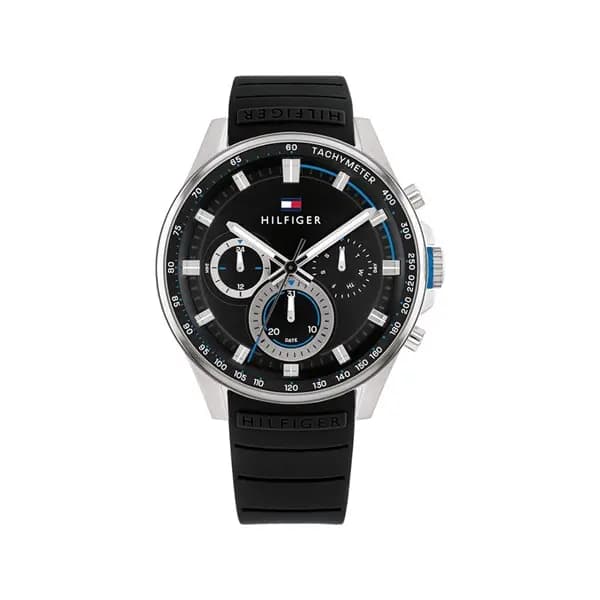 Tommy Hilfiger 1791971 Max Black Silicone Strap Watch - W95281