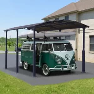 12' x 21 Palram Canopia Arcadia Alpine 6400 Grey Metal Carport (3.59m x 6.44m)