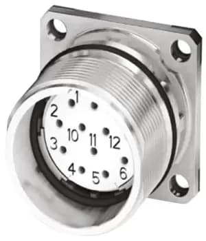 Phoenix Contact Bulkhead Mount Connector, 12 Contacts, M23 Connector