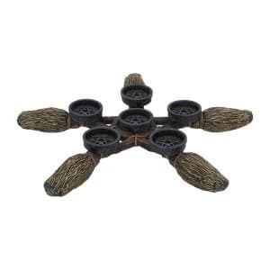 Broomstick Pentagram Tea Light Holder