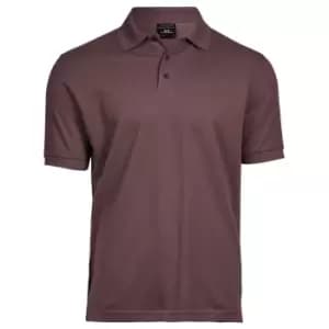Tee Jays Mens Luxury Stretch Short Sleeve Polo Shirt (L) (Grape)