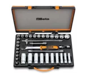 Beta Tools 920B/C30Q 35pc 1/2" Sq Dr Bi-Hex Socket & Accessory Set 009200975