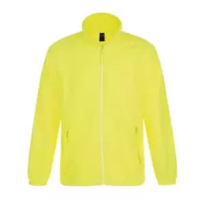 SOLS Mens North Full Zip Outdoor Fleece Jacket (3XL) (Neon Yellow)