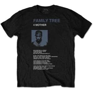 Tupac - Family Tree Unisex Large T-Shirt - Black