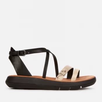 Clarks Womens Jemsa Strap Leather Sandals - Black Combi - UK 4