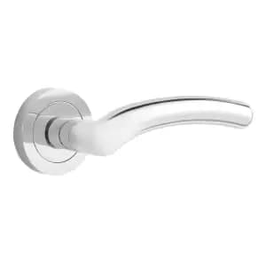 Designer Levers Medusa Lever On Rose Door Handle - Chrome 1 Pair