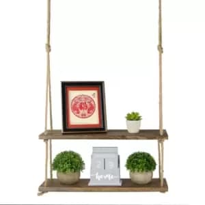 Wooden Hanging Shelf 2 Tier M&W