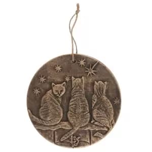 Copper Wish Upon A Star Terracotta Plaque by Lisa Parker