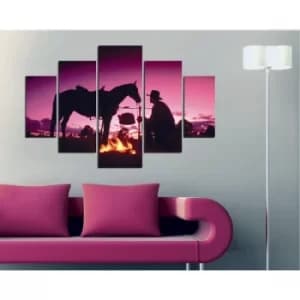 ST173 Multicolor Decorative MDF Painting (5 Pieces)