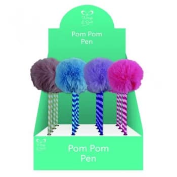 Pastel Pom Pom Pens Assorted Pack of 16 26727-PENS