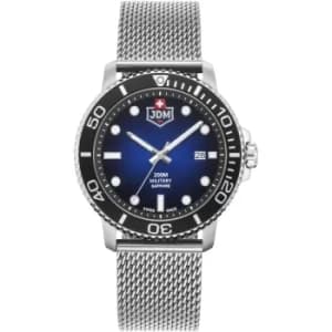 Mens JDM Military Tango Steel Mesh Blue Dial Watch