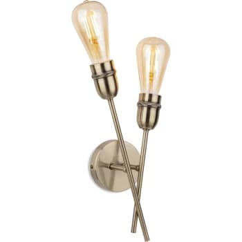 Firstlight - Leon Industrial 2 Light Wall Antique Brass