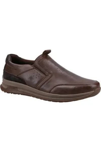 Hush Puppies Mens Cole Slip On Casual Shoes Loafers - UK 11 Brown male GDE2434TAN11