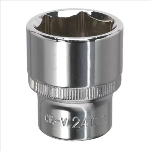 Genuine SEALEY SP1224 WallDrive® Socket 24mm 1/2Sq Drive Fully Polished