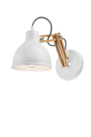 Marcello Adjustable Dome Wall Light White, 1x E27