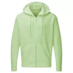SG Mens Plain Full Zip Hooded Sweatshirt (3XL) (Neo Mint)
