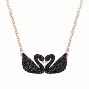 Swarovski Iconic Black Double Swan Necklace 5296468