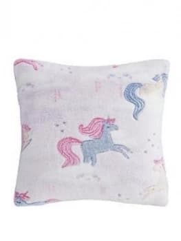 Catherine Lansfield Unicorn Glow In The Dark Fleece Cushion