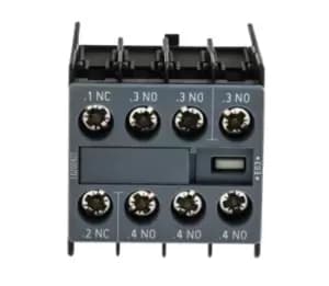Siemens Sirius Innovation Auxiliary Contact - 1NC + 3NO, 4 Contact, Snap-On, 6 A ac, 10 A dc
