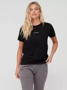 Calvin Klein Micro Logo Regular T-Shirt - Black Size M Women