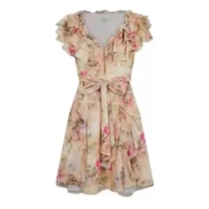 Ted Baker Floral Print Mini Ammiah Dress - Beige