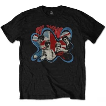 Who - The - Groovy Border Unisex Large T-Shirt - Black