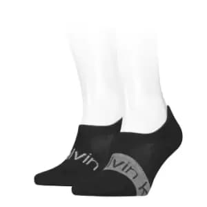 Calvin Klein Klein Logo Foot Socks 2 Pack Mens - Black