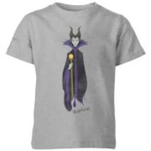 Disney Sleeping Beauty Maleficent Classic Kids T-Shirt - Grey - 11-12 Years
