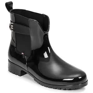 Tommy Hilfiger TH HARDWARE RAINBOOT womens Wellington Boots in Black,4,5,6,6.5,7