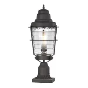 Kichler Chance Harbor Outdoor 1 Light Pedestal Lantern Weathered Zinc IP44