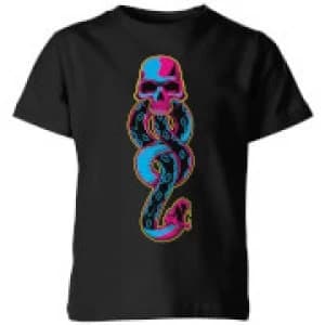 Harry Potter Dark Mark Neon Kids T-Shirt - Black - 11-12 Years