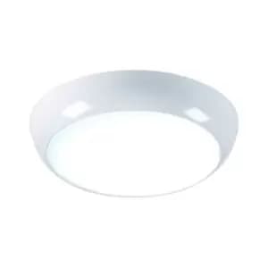 Knightsbridge LED Emergency Bulkhead Fitting with Sensor 6000K, 230V IP44 14W