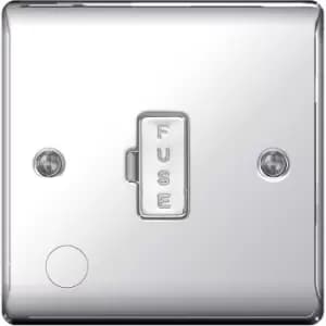 BG Nexus Metal Polished Chrome Fused Spur with Cable Outlet 13A - NPC55