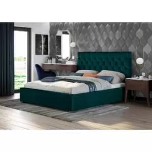 Envisage Trade - Rosiana Upholstered Beds - Plush Velvet, Double Size Frame, Green - Green