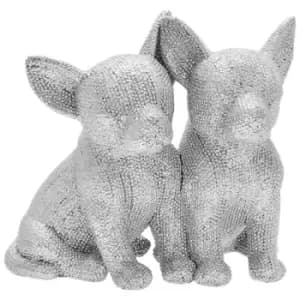Silver Art Chihuahua Twins Ornament