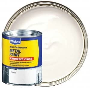 Wickes Metal Paint - Hammered White 750ml