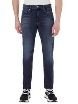 Calvin Klein Jeans CKJ 058 Slim Taper Fit Jeans , Denim Blue, Size 32, Length Long, Men