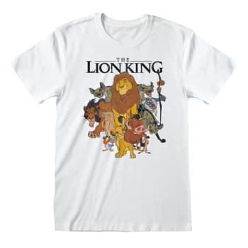 Lion King Classic - Vintage Group Pose Unisex Large T-Shirt - White