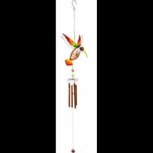 Kingfisher Orange Metal & Glass Windchime