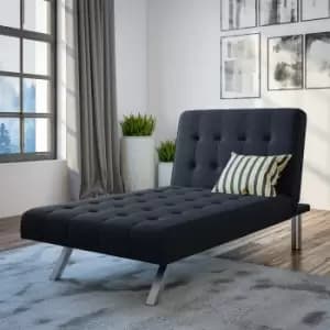 Dorel Emily Chaise - Navy Blue Linen