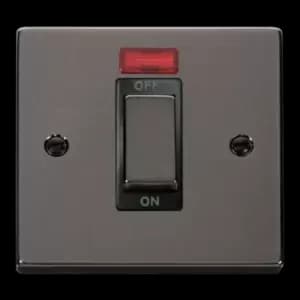 Click Scolmore Deco Ingot 1 Gang 45A 2 Pole Neon Switch - VPBN501BK