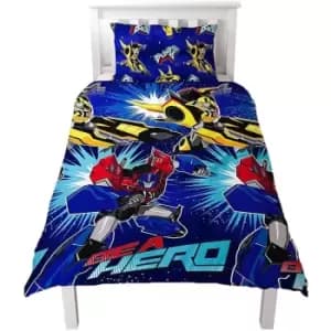 Transformers Childrens/Kids Hero Single Rotary Duvet Cover Set (One Size) (Blue) - Blue