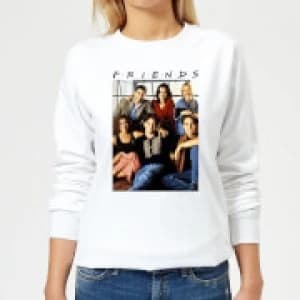 Friends Vintage Character Shot Womens Sweatshirt - White - 3XL