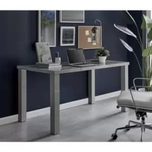 Furniturebox UK - Pivero Grey High Gloss Home Office Writing Desk Large
