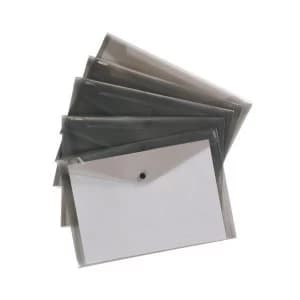 5 Star A4 Envelope Wallet Polypropylene Translucent Smoke Pack of 5